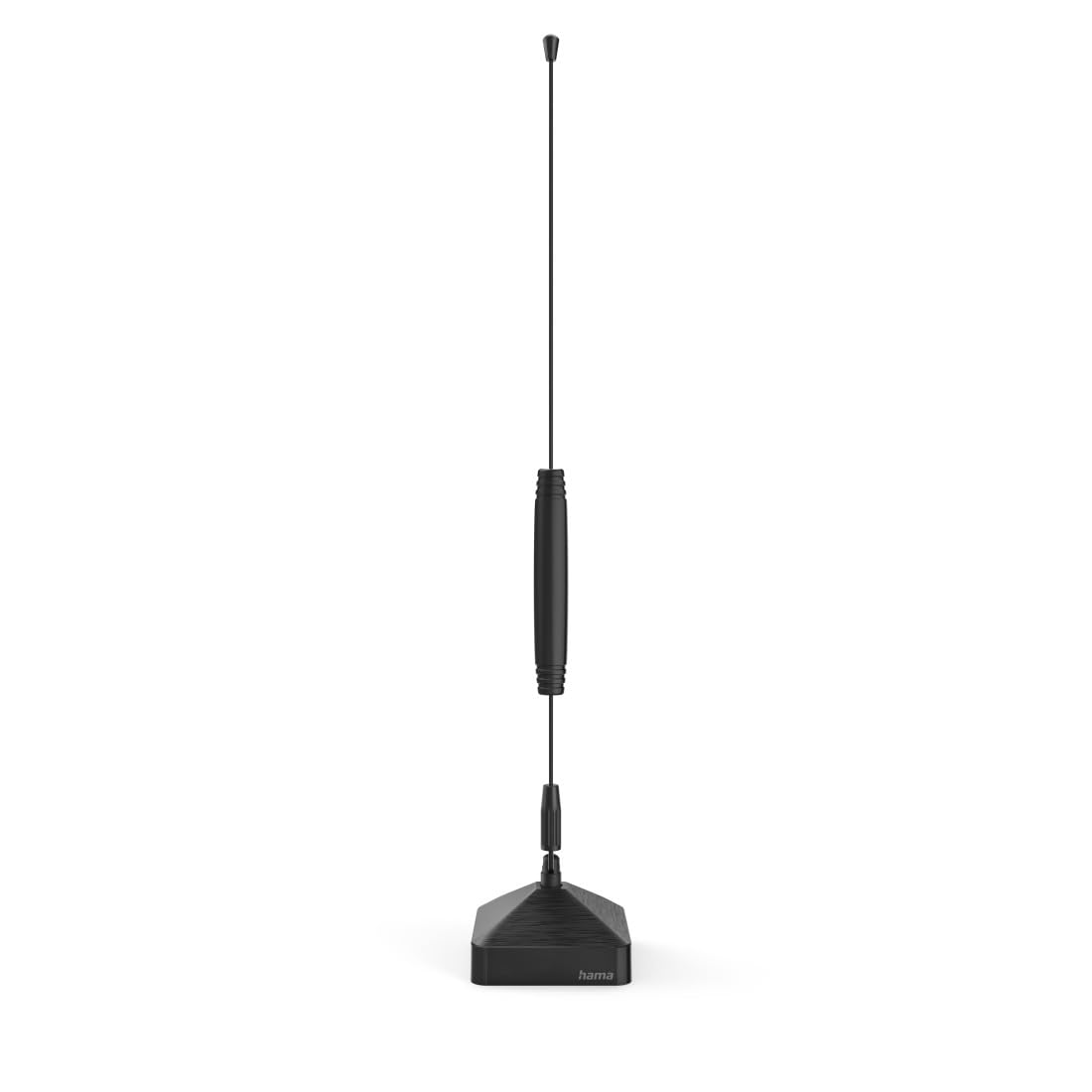 Hama Antena pokojowa "Basic", pasywna (odbiór DVBT, DVBT2, DAB+, DAB, UKW, antena pokojowa do telewizora i radia, odbiór 360°, obracana o 180°), czarna