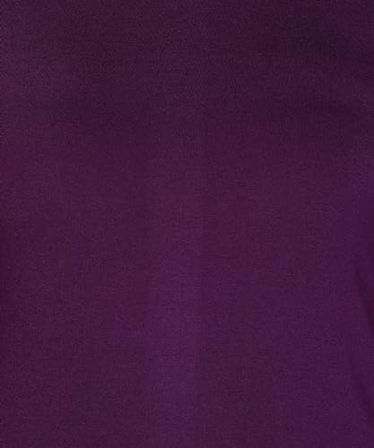 Image of FLEXIMAA Women's Cotton Plain Round Neck 3 /4 Sleeve Long Top