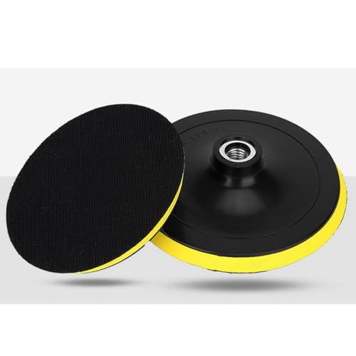 Image of MLD 7 Inch Hook And Loop Backing Pad, Grinder Sanding Polishing Sticky Disc, Backing Backer Pad, Car Polisher Sanding Pad BPMP-101 (7Inch, Plastic) Pack Of -1, Black