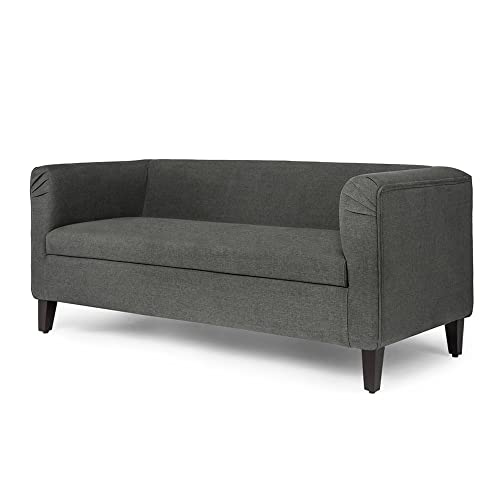 Image of Wakefit Sofa Set | 3 Year Warranty | Sofa 2 Seater, 2 Seater Sofa for Living Room, Wooden Sofa Set, Couch Sofa for Living Room - Miami(Tahoe : Ash Grey)