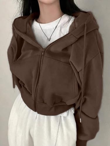 Cozy Coffee Brown Hoodie: Your Go-To Fall Winter Jacket for Effortless Style - Image 2