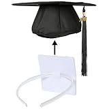 GIURKUU Graduation Cap Headband, Firm Anti-fall Hair Band for Graduation Cap, Hat Accessories for Graduates, Students, Women(Clear)