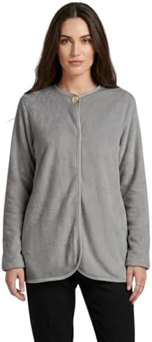 Cardigã Feminino Inverno em Fleece | Casaco Quentinho com Bolsos ...