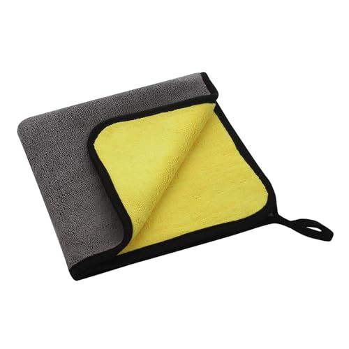 Image of RD TREND Microfiber Multipurpose Cleaning Towel 500 GSM Size-40x30 Cm | Ultra Soft, Super Absorbent, Quick Dry | Reusable Lint-Free Cloth for Car, Kitchen, Bathroom, Glass, Gym & Home (1 Pc,Yellow)