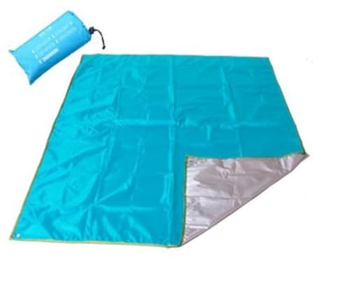 WIROJ BlueSunshine Waterproof Camping Tarp for Picnics, Tent Footprint, Sunshade,BlueSunshine Mutifunctional Tent Footprint with Carrying Bag for Picnic, Hiking, 118