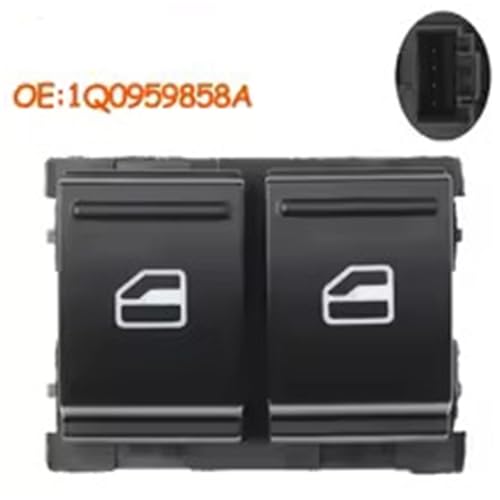 Interrupteur de commande vitre électrique arrière réactif pour VW 1Q0959858A