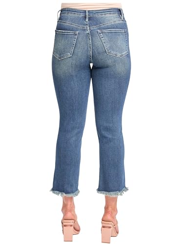 YMI Jeans Women's High Rise Cropped Kick Flare3