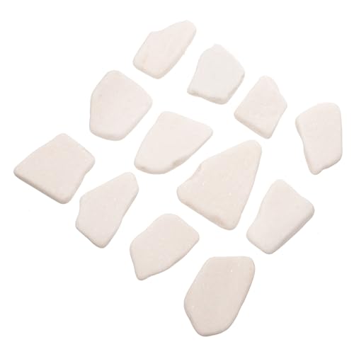 Gogogmee 12pcs Painted Stone Rock Painting Stones Unpolished Stones Stone Painting DIY Painting Stone Stones for Crafts DIY Craft Stones Drawing Stones Graffiti Big Stone Marble White