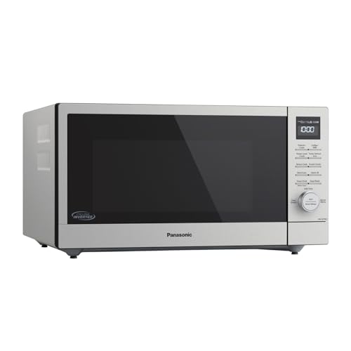 Panasonic NN-SD78LS 1.6 cu.ft Cyclonic Inverter Countertop Microwave Oven 1250Watt Power with Genius Sensor Cooking, cft, 19.44"D x 21.88"W x 11.94"H,Stainless Steel