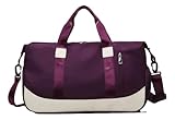 Bolsa de Academia Grande Mala de Viagem Transversal com Alças Para Mão e Ombro Estilo Moderno (Vinho)