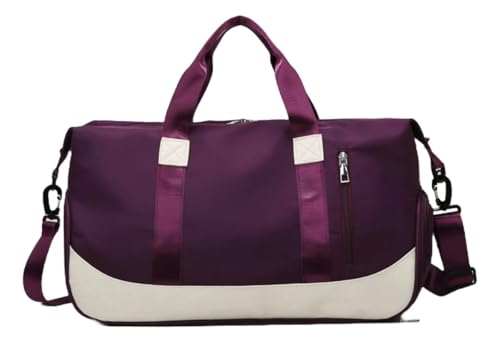 Bolsa de Academia Grande Mala de Viagem Transversal com Alças Para Mão e Ombro Estilo Moderno (Vinho)