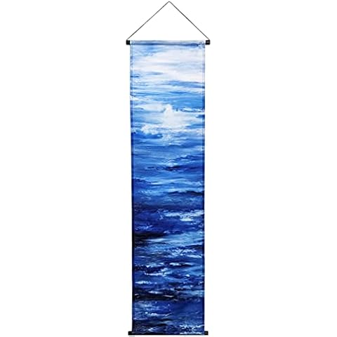 Madrona Brands Abstract Ocean Breeze Vertical Wall Art Tapestry - Narrow Hanging Decor - 52x13 Cover