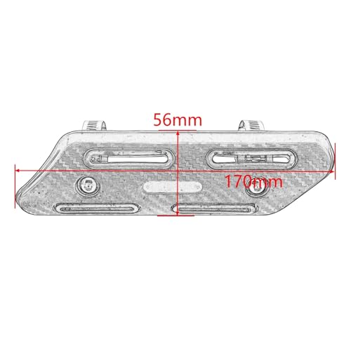 Protector de escape de moto universal: cubierta protectora de calor ajustable 3