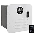 RecPro RV Tankless Hot Water Heater | 60,000 BTU | On Demand Gas Heater for Campers | Remote Control (15" Door, White)