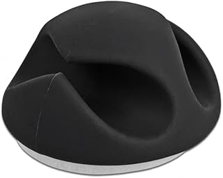Delock Soporte para Cables con 2 pasadores, Autoadhesivo, Set de 6 Unidades, Color Negro