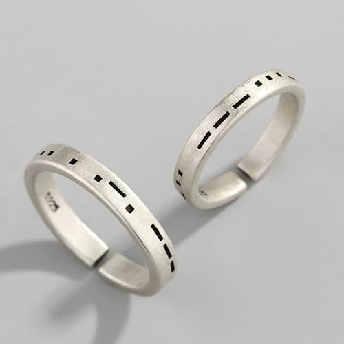 Bague de mariage pour homme avec message d'amour secret