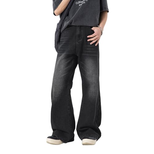 Baggy Jeans Men Vintage Flare Y2k Jeans Men Loose Fit Wide Leg Streetwear for Hip Pop