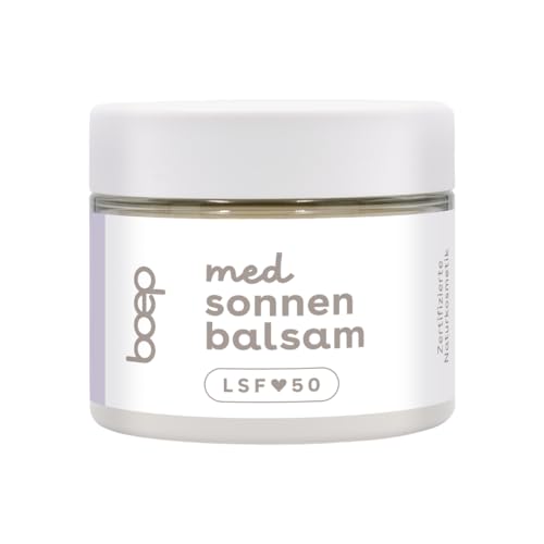 boep med Sonnenbalsam Mineralische Sonnencreme mit Zinkoxid-Filter LSF 50 für sehr Empfindliche Haut und Neurodermitis 50ml