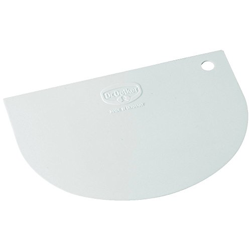 Dr. Oetker 1635 Teigschaber Classic, aus flexiblem Kunststoff, weiß (5 Stück)