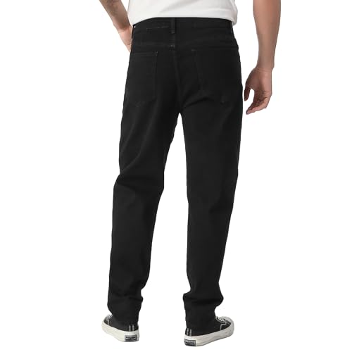 Men's Classic Straight Stretch Jean Relaxed Fit Comfort Flex Waist Jeans Breathable Denim Pants2