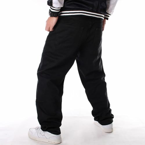 Men's Classic Baggy Jeans Hip Hop Streewear Jeans Casual Dance Jogging Trousers Loose Fit Denim Pants4