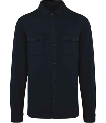 Image of Earth Wardrobe Organic Faded Overshirt: Mens - Washed Navy - S