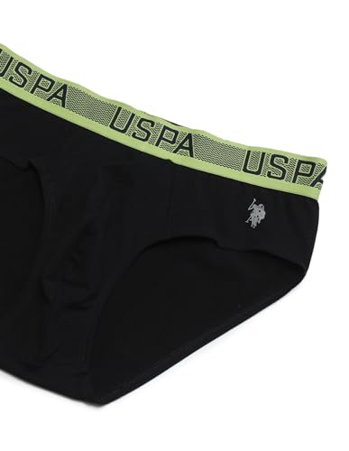 Image of U.S. Polo ASSN. Mens OEB04 Solid Cotton Spandex Underwear Briefs - Pack of 1