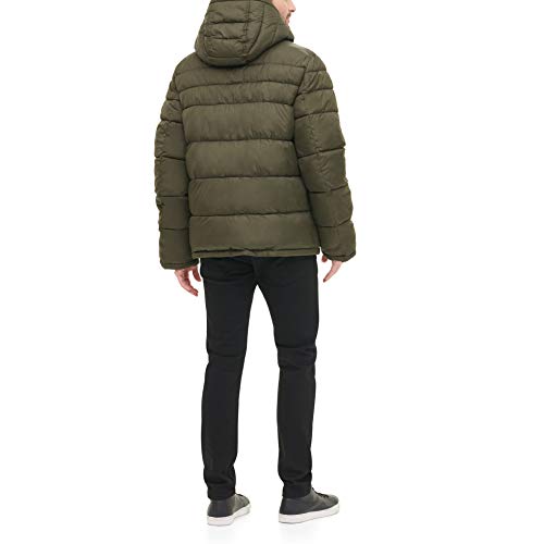 Image of LEVI'S Men's Mid-length Quilted Performance Hoody Puffer Jacket