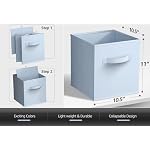 Sorbus Fabric Storage Cubes, 8 Pack, with Handles (Pastel Blue) - Image 3