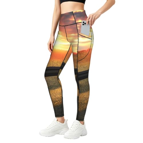 Leggings de puesta de sol elásticos Lonely Bench conjuntos transpirables para entrenamiento