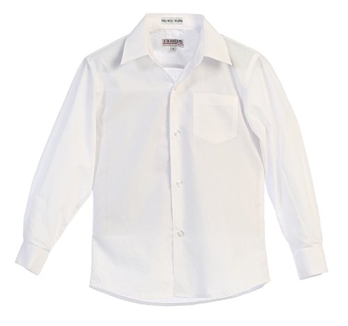 Image of Gioberti Boys Long Sleeve Solid Dress Shirt