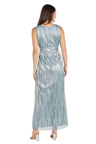 Image of R&M Richards Women's Elegant Matte Chiffon Flyaway Jacket W /Maxi Crinkle Dress | Two-Piece Evening Event & Parties