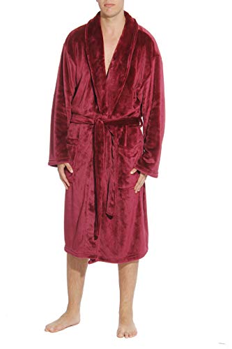 #followme 46901-BUR-M Velour Robe/Robes for Men Burgundy