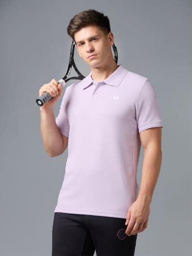 Image of TECHNOSPORT Men's Regular Fit Half Sleeve Polo T-Shirt with Collar, ELASTO Plus Quick Dry Moisture Wicking Polo Tee for Gym Sports Golf and Casual Wear