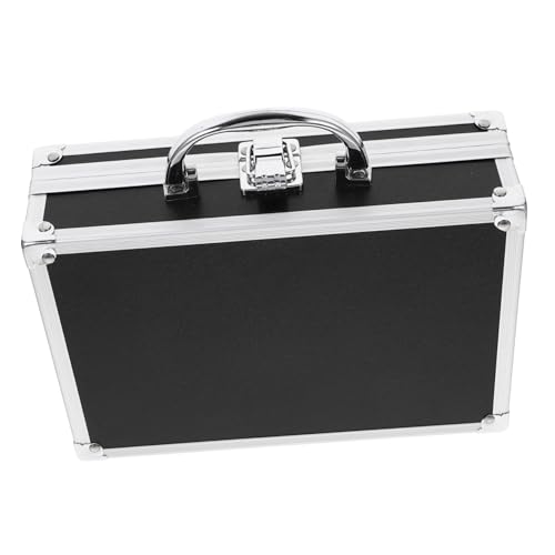 Mikinona Multi Functional Aluminium Tool Case Portable Hard Briefcase for Men Capacity Storage Box with Safety Clasp for Daily Use and Organizing Gadgets