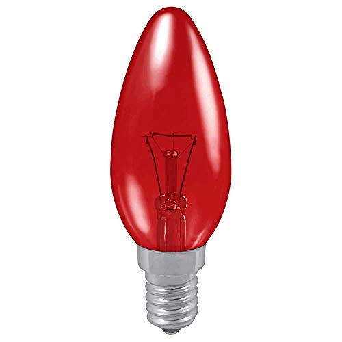 Crompton Lamps - Bombilla (40 W, E14, intensidad regulable), color rojo