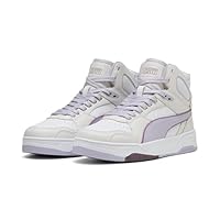 PUMA Baskets Unisexes RBD Break Mid, Gris Plume, Lilas écrasé, 41 EU EU, Plume Gris Lilas Crush PUMA Blanc, 42.5 EU