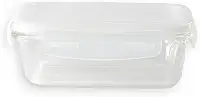 Oikos - Pote de Vidro 570ml Hermético com Trava Retangular