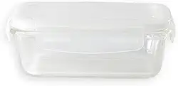 Oikos - Pote de Vidro 570ml Hermético com Trava Retangular