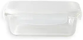 Oikos - Pote de Vidro 570ml Hermético com Trava Retangular