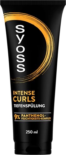 Syoss Tiefenspülung Intense Curls (250 ml), pflegende Spülung mit 9% Panthenol-Feuchtigkeits-Komplex, Haarspülung stärkt und schenkt definierte Locken & Wellen