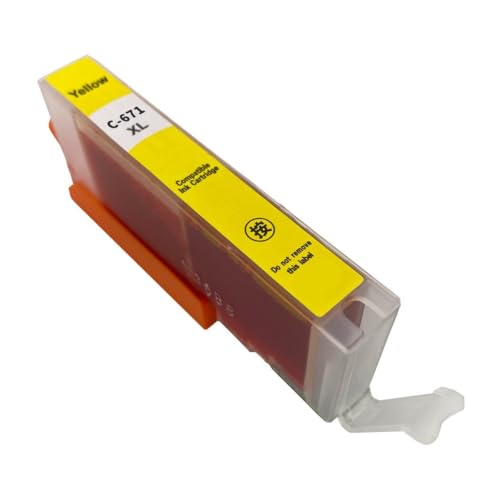 Cartouche d'encre jaune CL671XL pour imprimantes Canon MG5560 MG5660 et IP7260