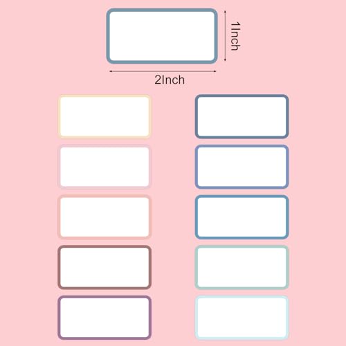 1000Pcs Removable Labels 1 x 2 Inch, Colored Food Labels Stickers Waterproof Oil Freezer Labels for Food Containers, Classroom, Storage (10 Colors) - Thumbnail 2