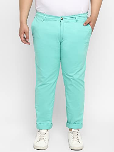 Image of Urbano Plus Men Mid Rise Cotton Regular Fit Casual Chino Pants Stretch