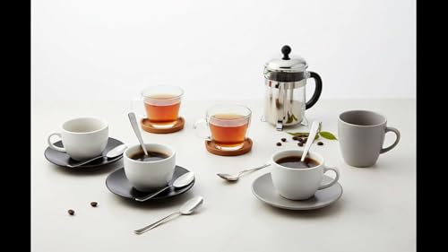 Image of VaaDream Stainless Steel Tea Spoon Set | Pack of 6 | Durable & Food-Grade Cutlery Stainless Steel Tea Spoon Set for Tea, Coffee, Sugar & Spices, Small Spoons, Silver, Thickness: 1.8mm, Length: 14.5 cm
