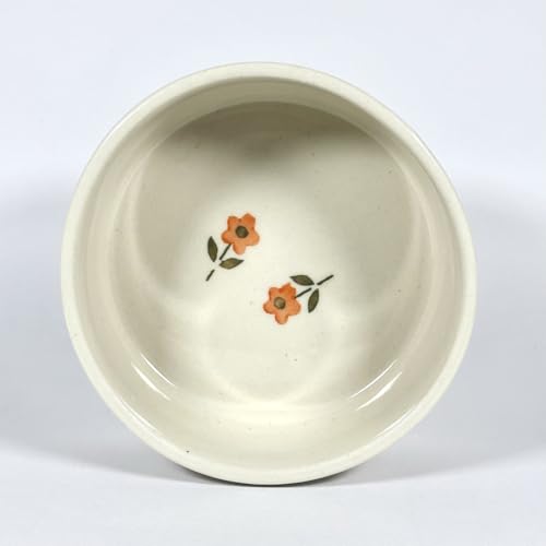 Image of SNS Handmade Ceramic Serving Bowl Set (Pack of 2) | Microwave Safe Cute Ceramic Bowl Set | Aesthetic Snack, Salad, Cereal, Dessert & Soup Bowl | Premium Kitchen & Breakfast Bowl (Red Florette Bowl)