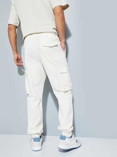 Image of Max Men's Relaxed Fit Low Rise URB N Solid Cargo Joggers