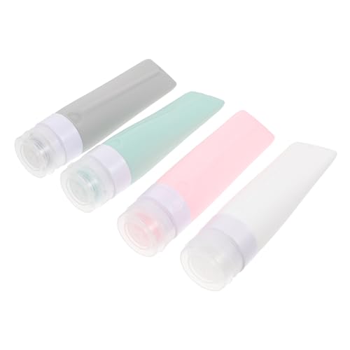 CTIRCHIU 4kawałki Sztuk Silikonowych Butelek Podróżnych Do Kosmetyków Wodoodporne Pojemniki Szampon Lotion i Kremy