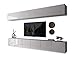 COLGANTE II Wohnwand Lowboard Wohnwand Set TV-Schrank Hängeschrank Weiß Hochglanz HG Fernsehschrank mit LED Beleuchtung und Push to Open System Sideboard Lowboard Wohnzimmer