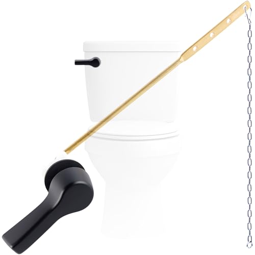 Black Metal Toilet Handle Lever Replacement Universal Front Mount Fit